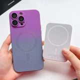Comes With Lens Film Gradient Color Silicone Case For Samsung