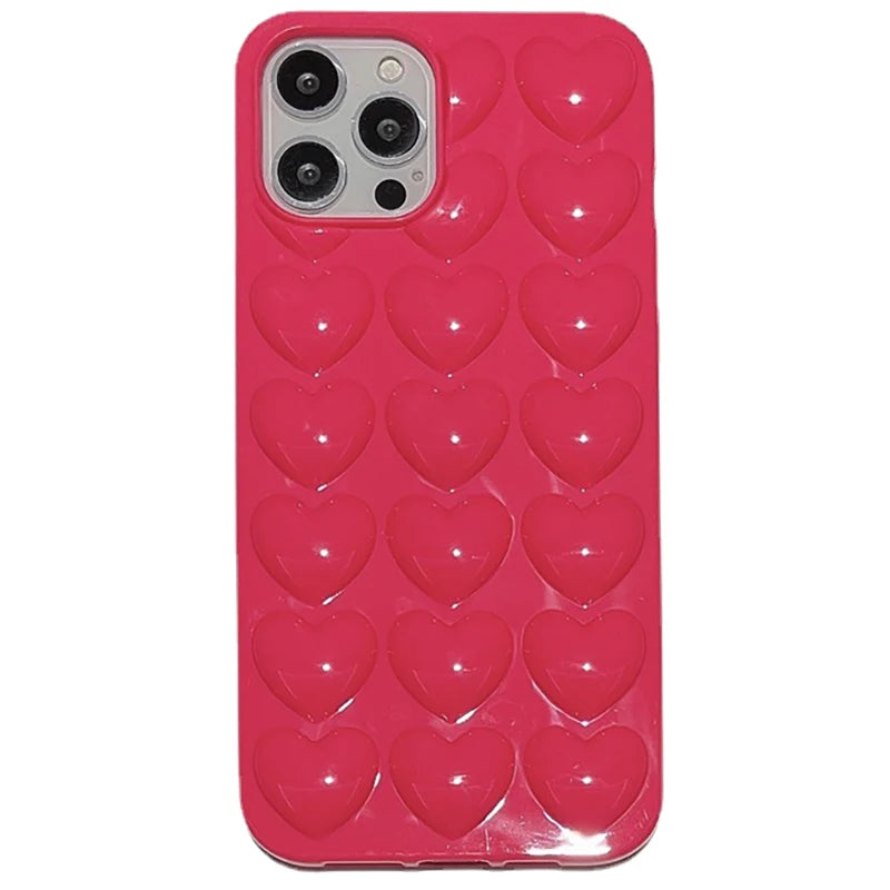 Cute 3D Love Heart Candy Case For iPhone