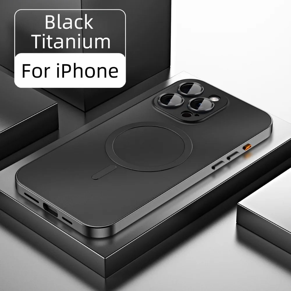 Aluminum Metal Frame Magnetic Case For iPhone