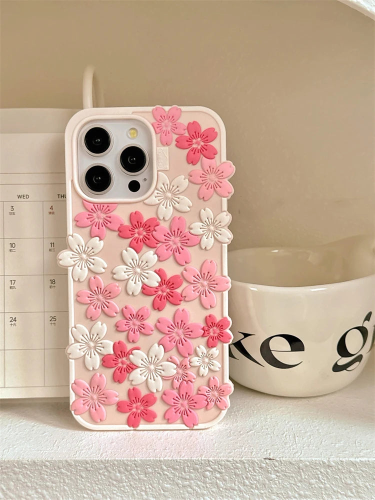 Beautiful Cherry Blossom Soft Silicone Phone Case For iPhone