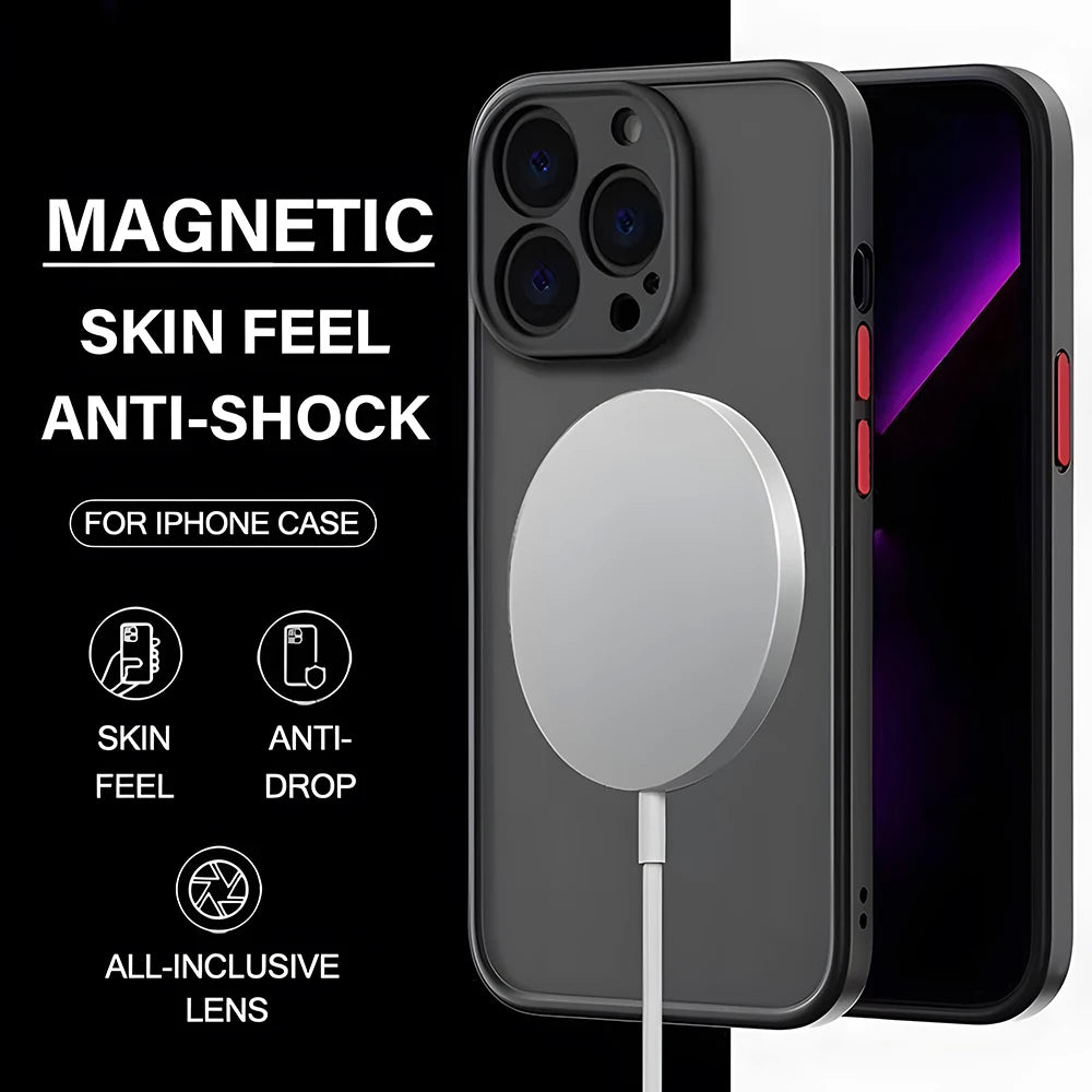 Magnetic Wireless Charging Soft P Case For iPhone