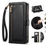 Crossbody Zipper Wallet Card Holder with a mirror Case for Samsung