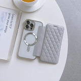 Magsafe Magnetic Card Holder Wallet Leather Case for iPhone
