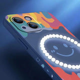 Silicone Graffiti Smile Magsafing Case for iPhone