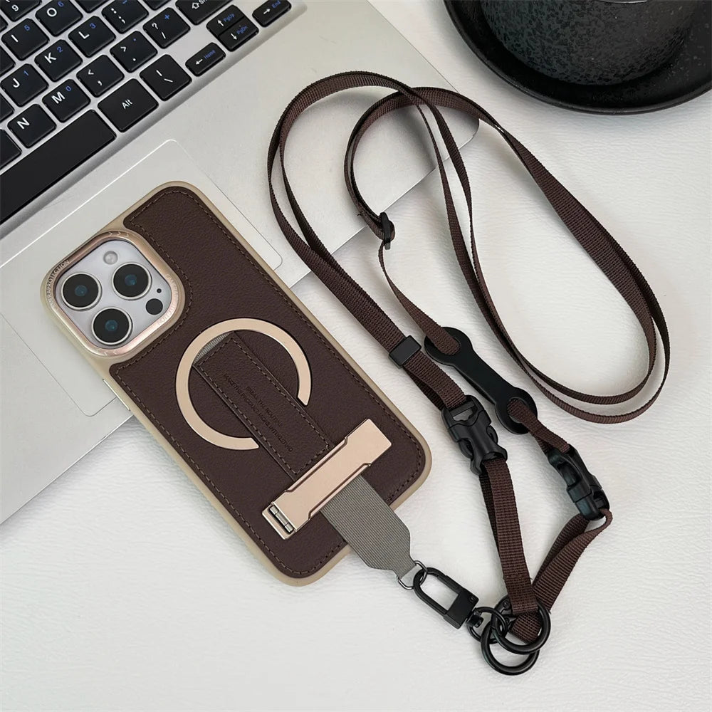 Holder Magnetic Leather Protective case for iPhone