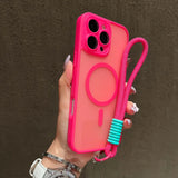 Magsafe Magnetic Hand Wrist Strap Lanyard Shockproof Case for iPhone