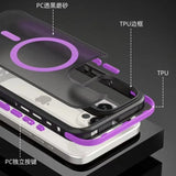 Magsafe Matte Bicolor Frame Protective Magnetic  Case for iPhone