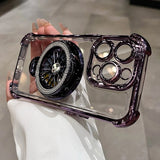 Plating Airbag Rotating Gyro Bracket Case for iPhone