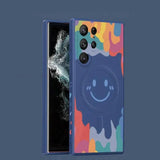 Silicone Graffiti Smile  Magsafing Case for Samsung