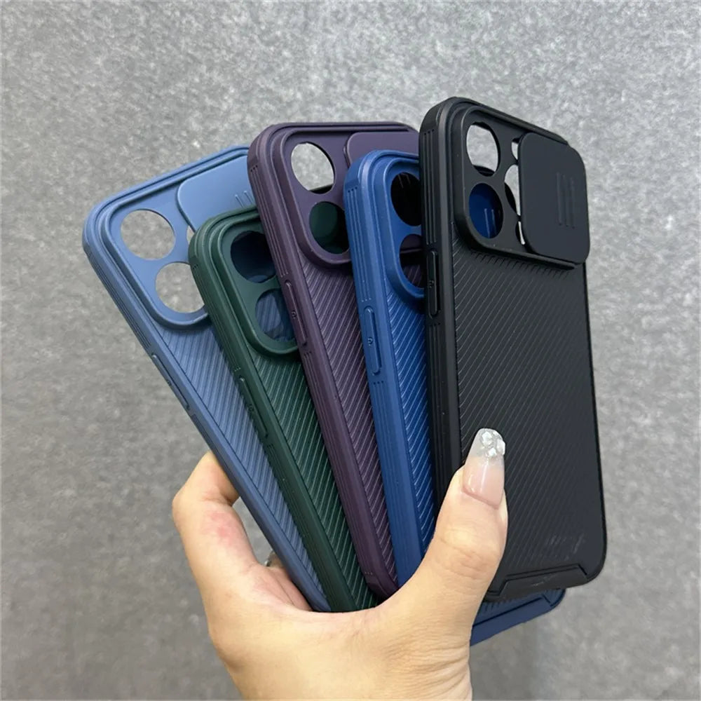 Luxury Slide Camera For MagSafe Magnetic Armor Case For iPhone