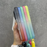 Gradient Matte Translucent Back Cover Case For iPhone