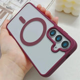 Frosted Magnetic Magsafe Wireless Charger Case For Samsung