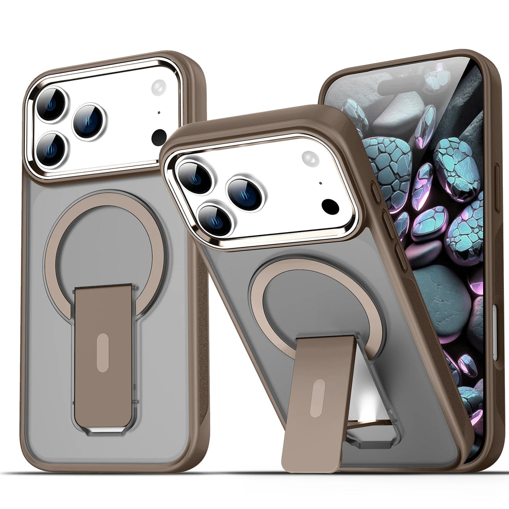 Folding Stand Matte Magnetic  Magsafe Case for iPhone