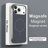 Frameless Solid Color Magnetic Magsafe PC Case for iPhone