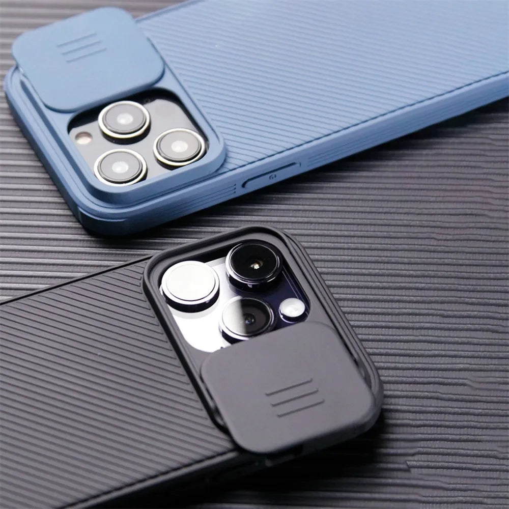 Luxury Slide Camera For MagSafe Magnetic Armor Case For iPhone