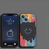 Silicone Graffiti Smile Magsafing Case for iPhone