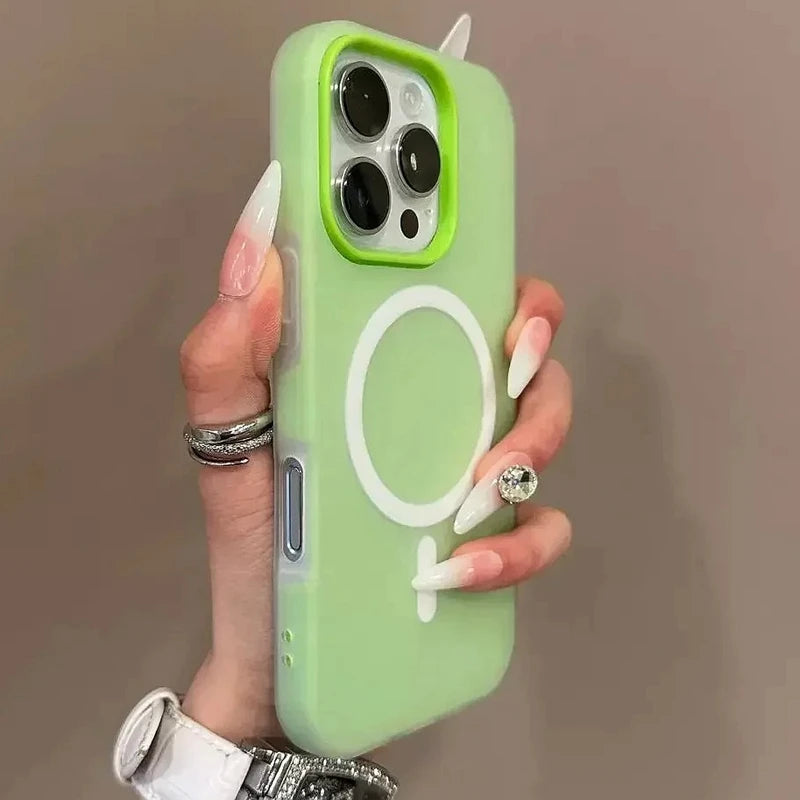 Luxury Candy Magsafe Wireless Charge Matte Phone Case For iPhone