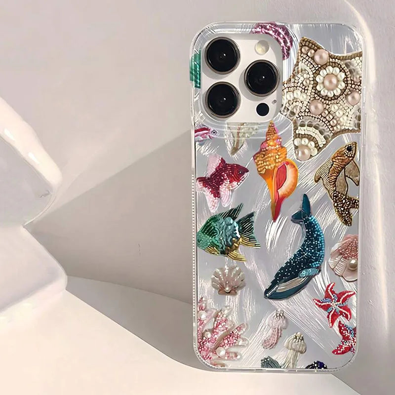 Ocean Elements Personalized Pattern iPhone Case For Cover