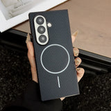Ultra Thin Carbon Fiber Magnetic Shockproof Protection Case For Samsung