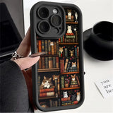Shell Vintage Bookshelf Kitten for iPhone