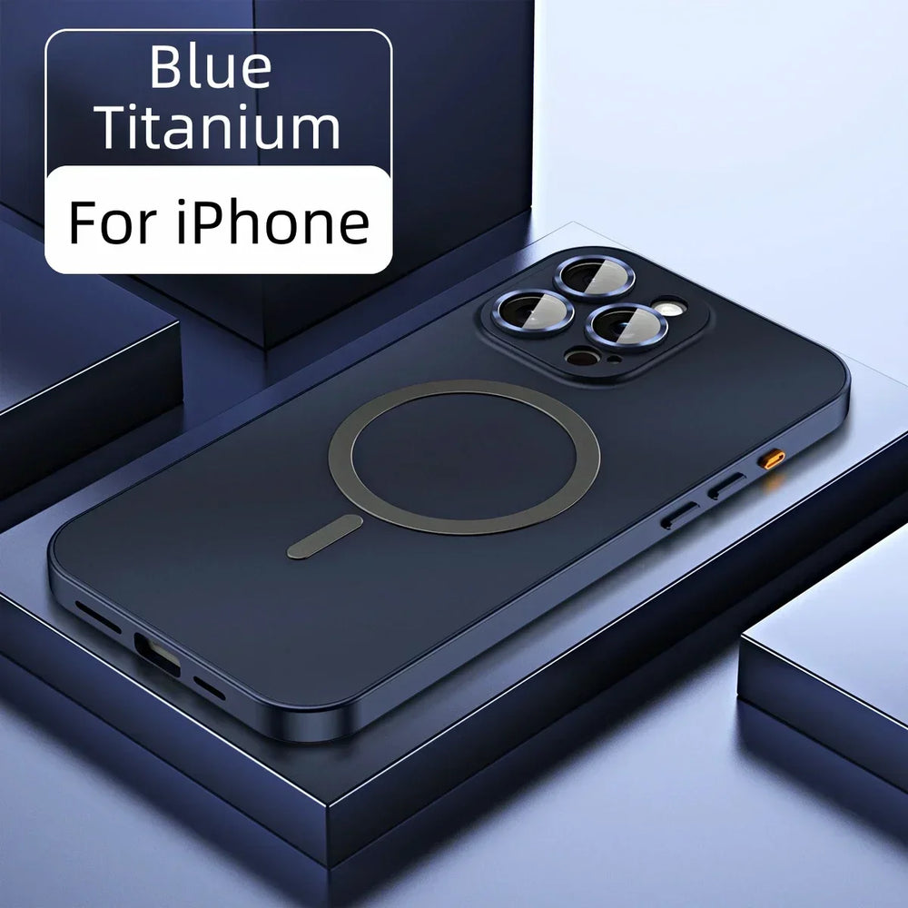 Aluminum Metal Frame Magnetic Case For iPhone