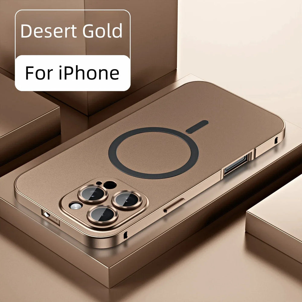 Aluminum Metal Frame Magnetic Case For iPhone