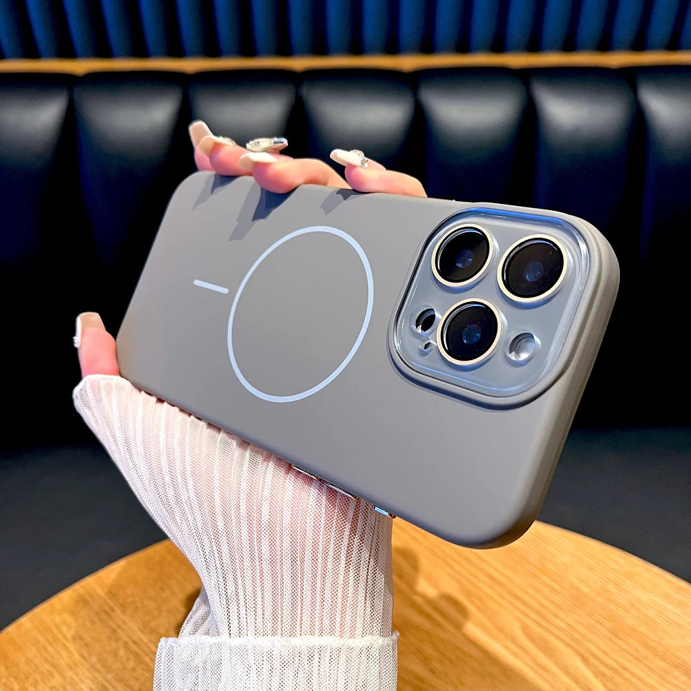 Liquid Silicone Magsafe Charge Covers Case for iPhone