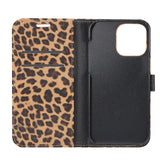 Wallet Design Leopard Pattern Leather Case for iPhone
