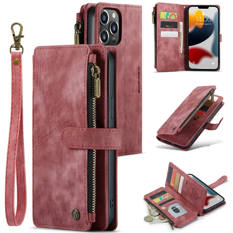 Flip Leather Phone Case For iPhone