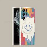 Silicone Graffiti Smile  Magsafing Case for Samsung