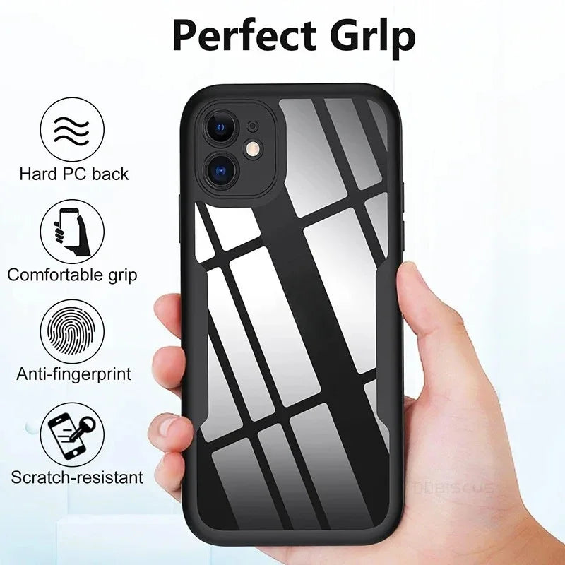 Clear Screen Protector Transparent Case For iPhone