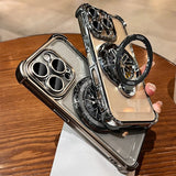 Plating Airbag Rotating Gyro Bracket Case for iPhone