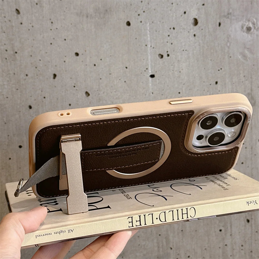 Holder Magnetic Leather Protective case for iPhone