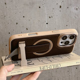 Holder Magnetic Leather Protective case for iPhone