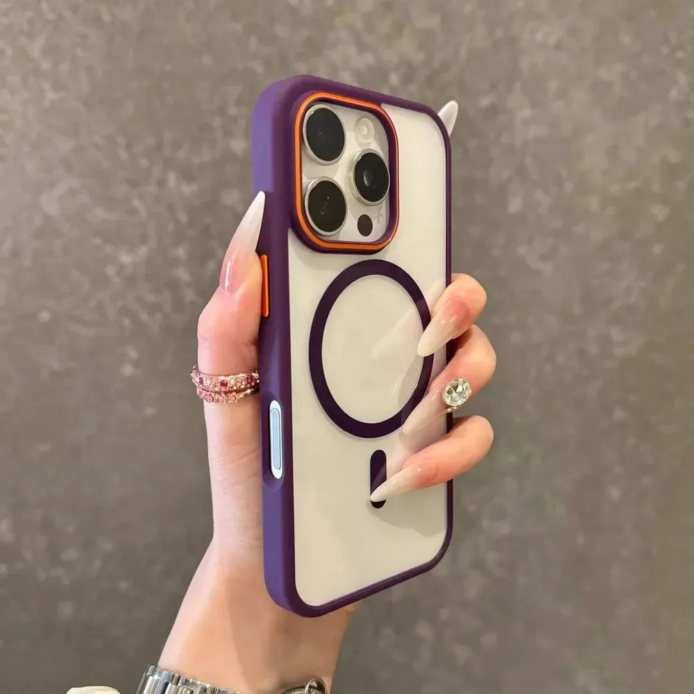 Magsasfe Color Bumper Magnet Wireless Charge Case for iPhone