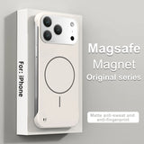 Frameless Solid Color Magnetic Magsafe PC Case for iPhone