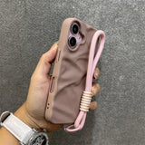 Lanyard Candy Color Ripple Soft Silicone case for iPhone