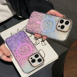 Luxury Gradient Glitter Magnetic Case for iPhone