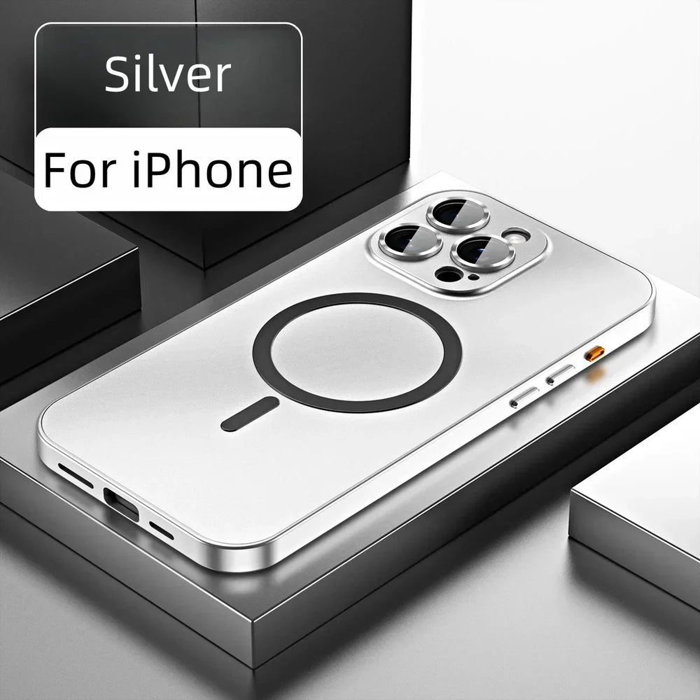 Aluminum Metal Frame Magnetic Case For iPhone