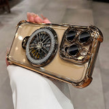 Plating Airbag Rotating Gyro Bracket Case for iPhone