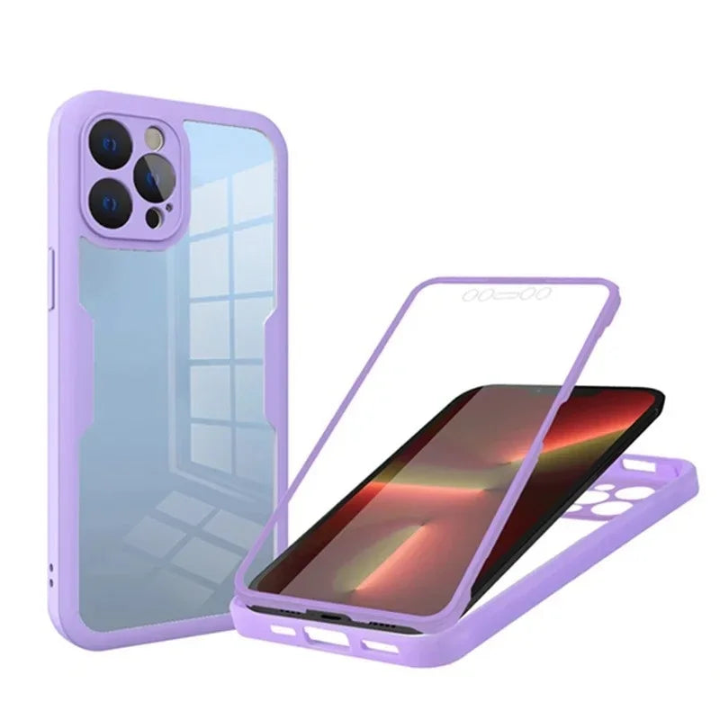 Clear Screen Protector Transparent Case For iPhone