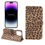 Wallet Design Leopard Pattern Leather Case for iPhone