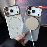 Leather Texture Magnetic Magsafe Shockproof Case For iPhone