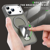 Folding Stand Matte Magnetic  Magsafe Case for iPhone