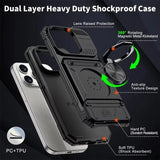 Military quality  Magnetic Rotated Ring Kickstand Case For iPhone