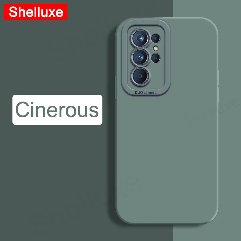 Shelluxe Square Liquid Silicone Soft Silky Feel Case For Samsung