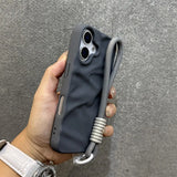 Lanyard Candy Color Ripple Soft Silicone case for iPhone