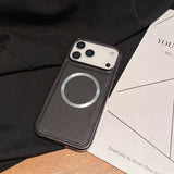 Litchi Pattern PU Leather Magnetic Plating Bumper Case for iPhone