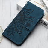Wallet Flip Sunflower Leather Back Case for iPhone