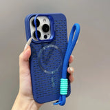 Wrist Magsafe Magnetic Slim Lanyard heat dissipation Case for iPhone
